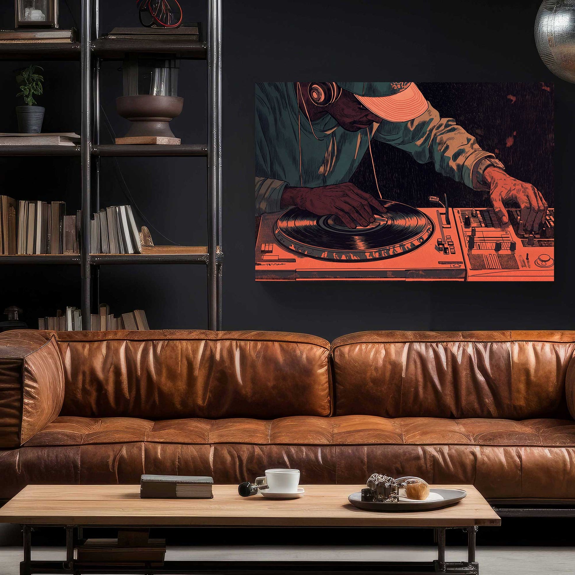 Turntable Groove #1417 Canvas Wall Art & Metal Prints