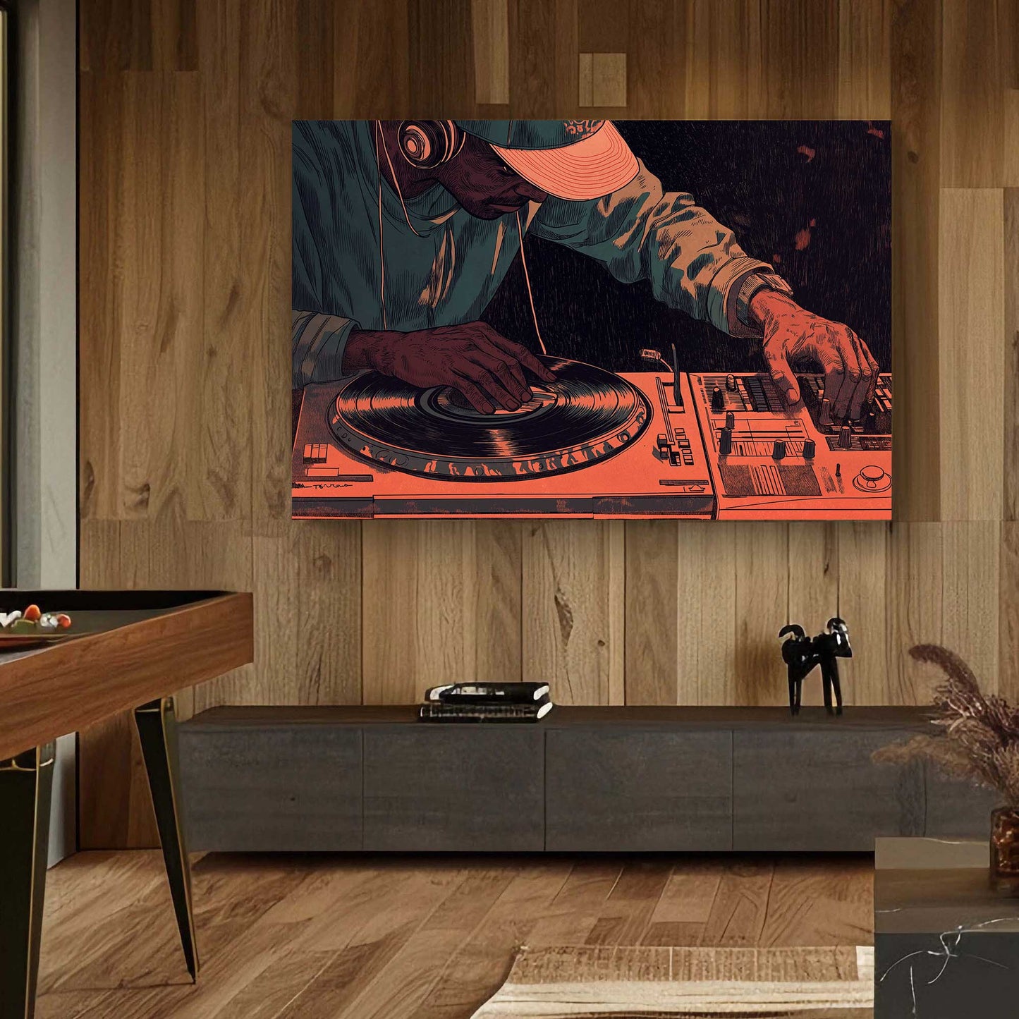 Turntable Groove #1417 Canvas Wall Art & Metal Prints