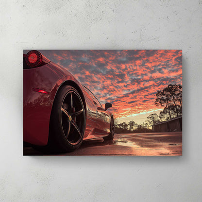 Ferrari Nights #1420 Canvas Wall Art & Metal Prints