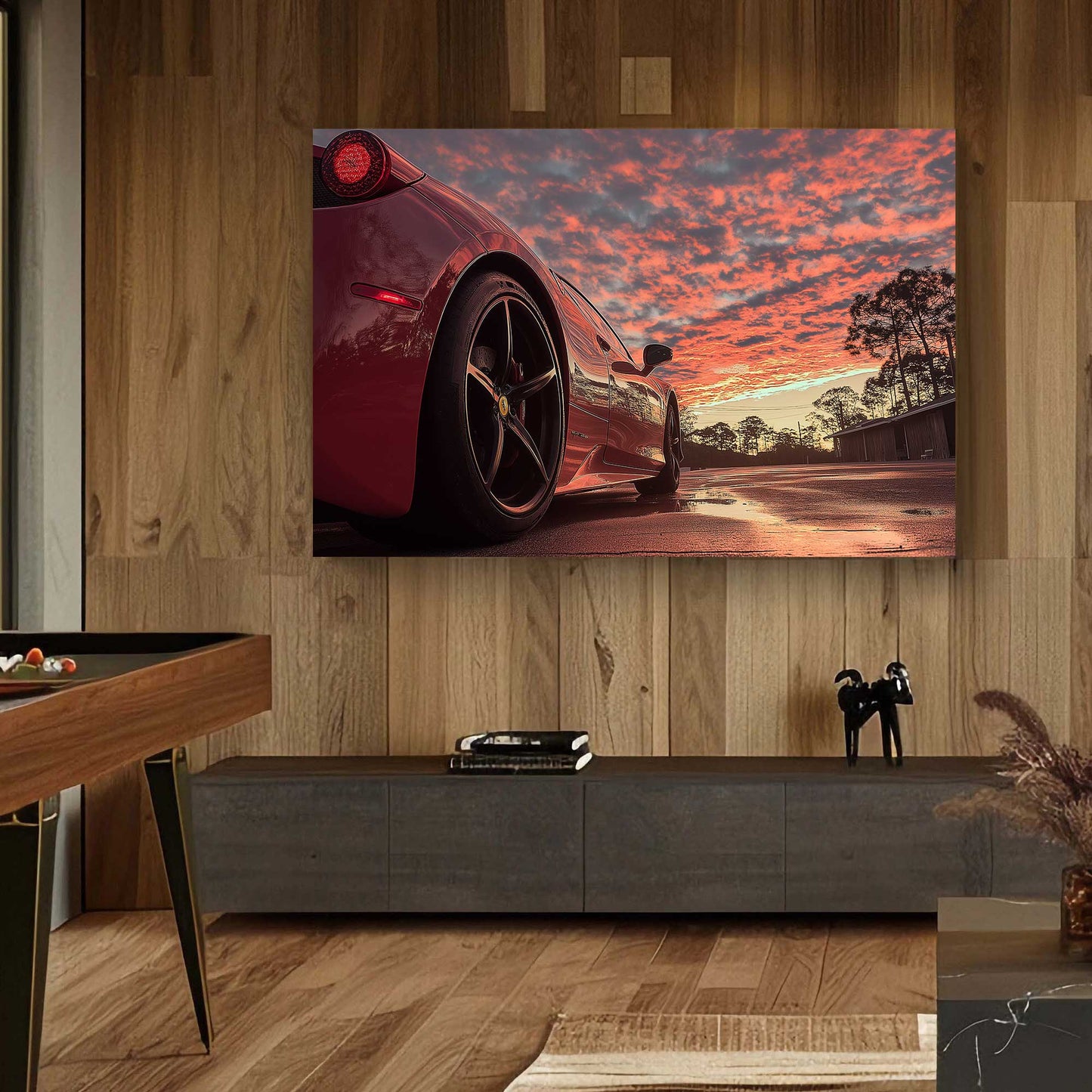 Ferrari Nights #1420 Canvas Wall Art & Metal Prints