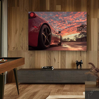 Ferrari Nights #1420 Canvas Wall Art & Metal Prints