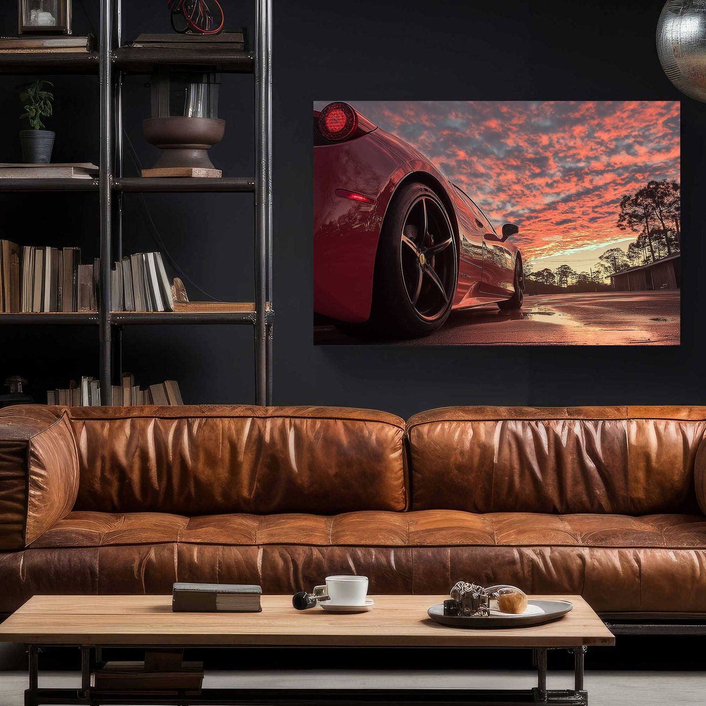 Ferrari Nights #1420 Canvas Wall Art & Metal Prints