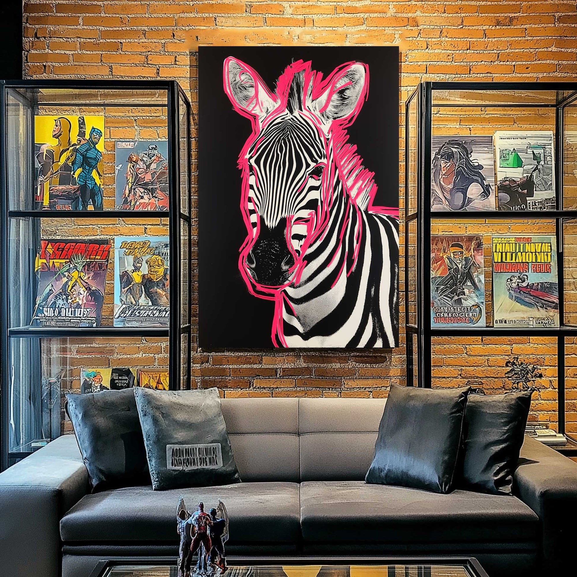 Zebra Pulse #1422 Canvas Wall Art & Metal Prints