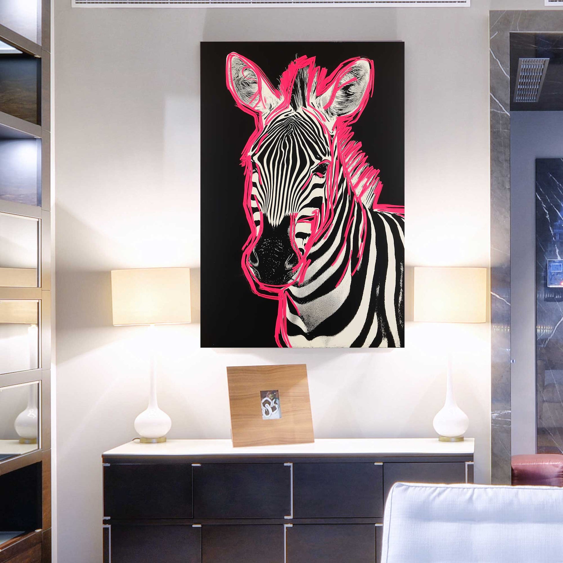 Zebra Pulse #1422 Canvas Wall Art & Metal Prints