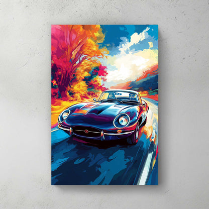 Retro Roadster #1428 Canvas Wall Art & Metal Prints