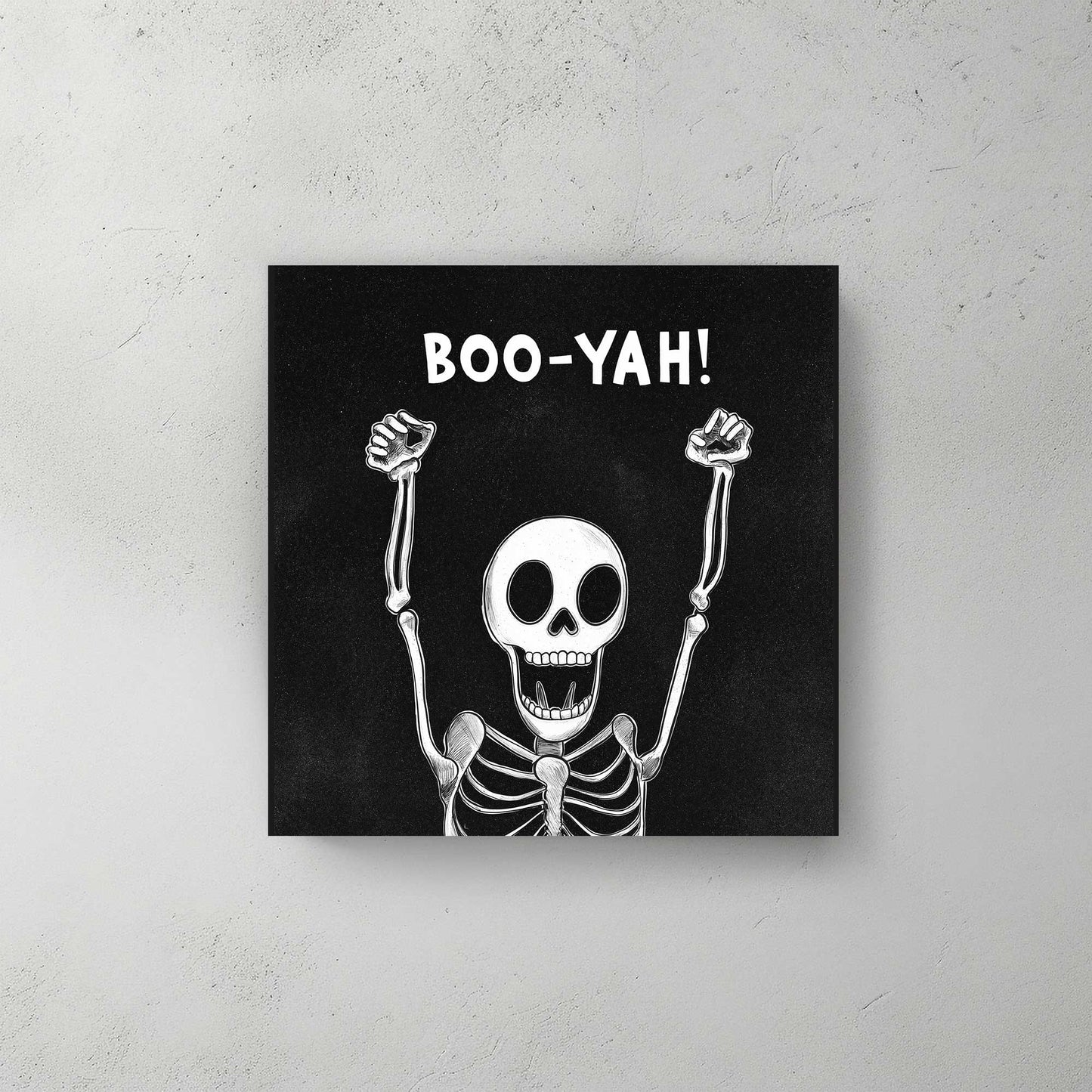 Boo-Yah Skeleton #1429 Canvas Wall Art & Metal Prints