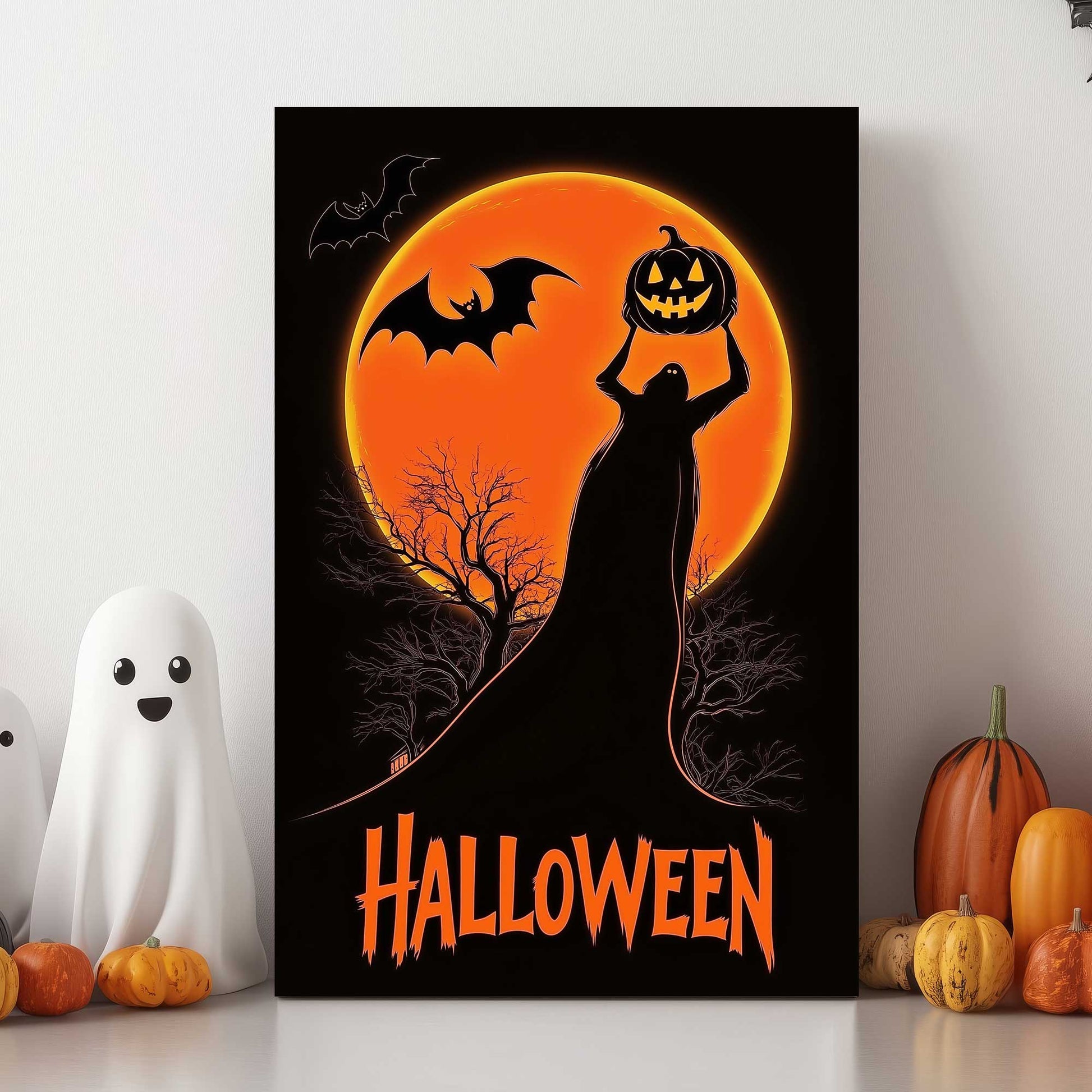 Halloween Moonrise #1435 Canvas Wall Art & Metal Prints