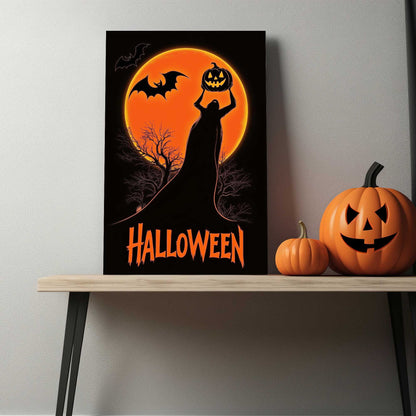 Halloween Moonrise #1435 Canvas Wall Art & Metal Prints