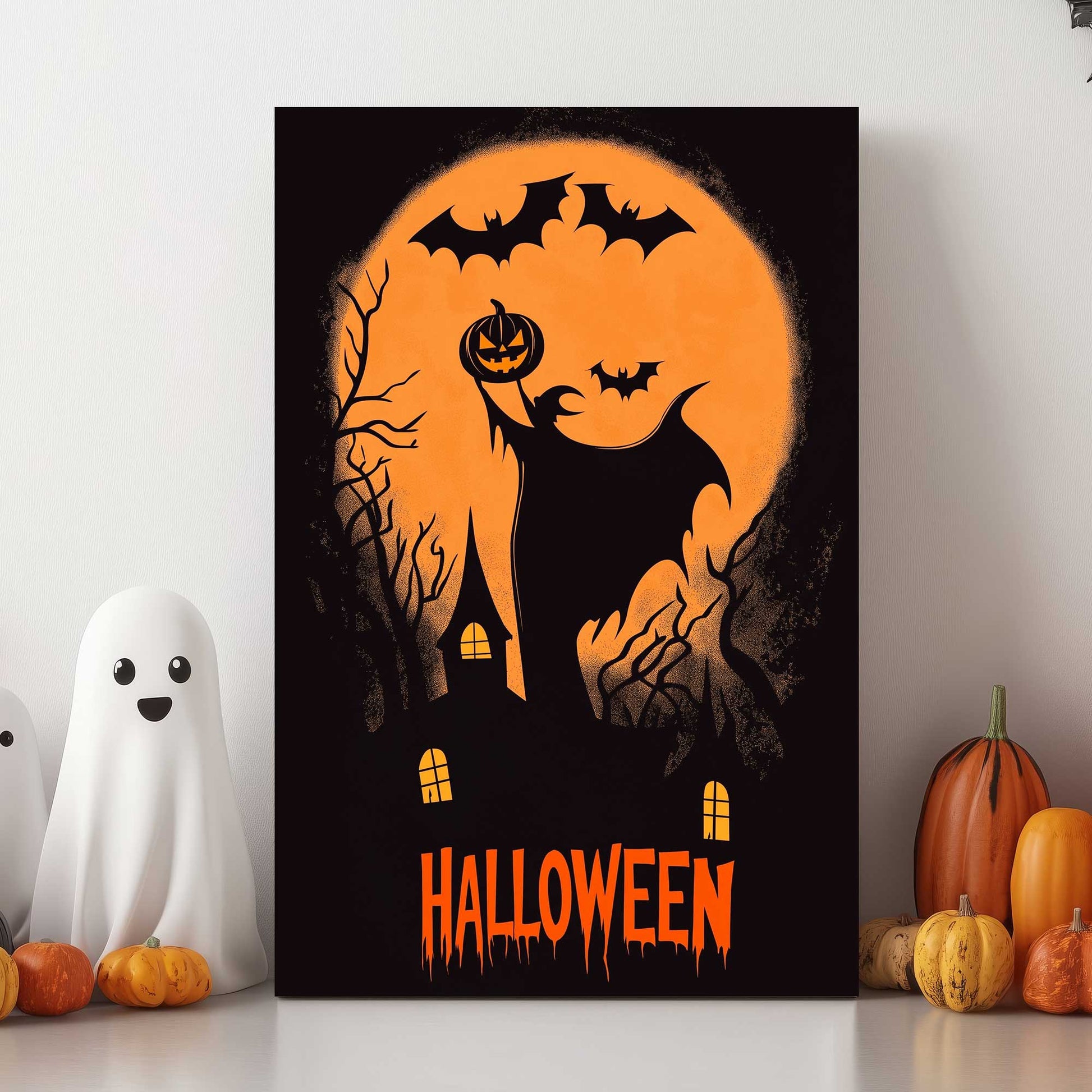 Halloween Nightfall #1436 Canvas Wall Art & Metal Prints