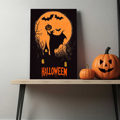 Halloween Nightfall #1436 Canvas Wall Art & Metal Prints