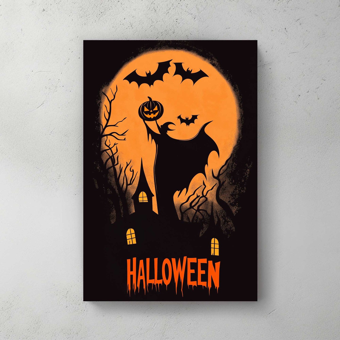 Halloween Nightfall #1436 Canvas Wall Art & Metal Prints