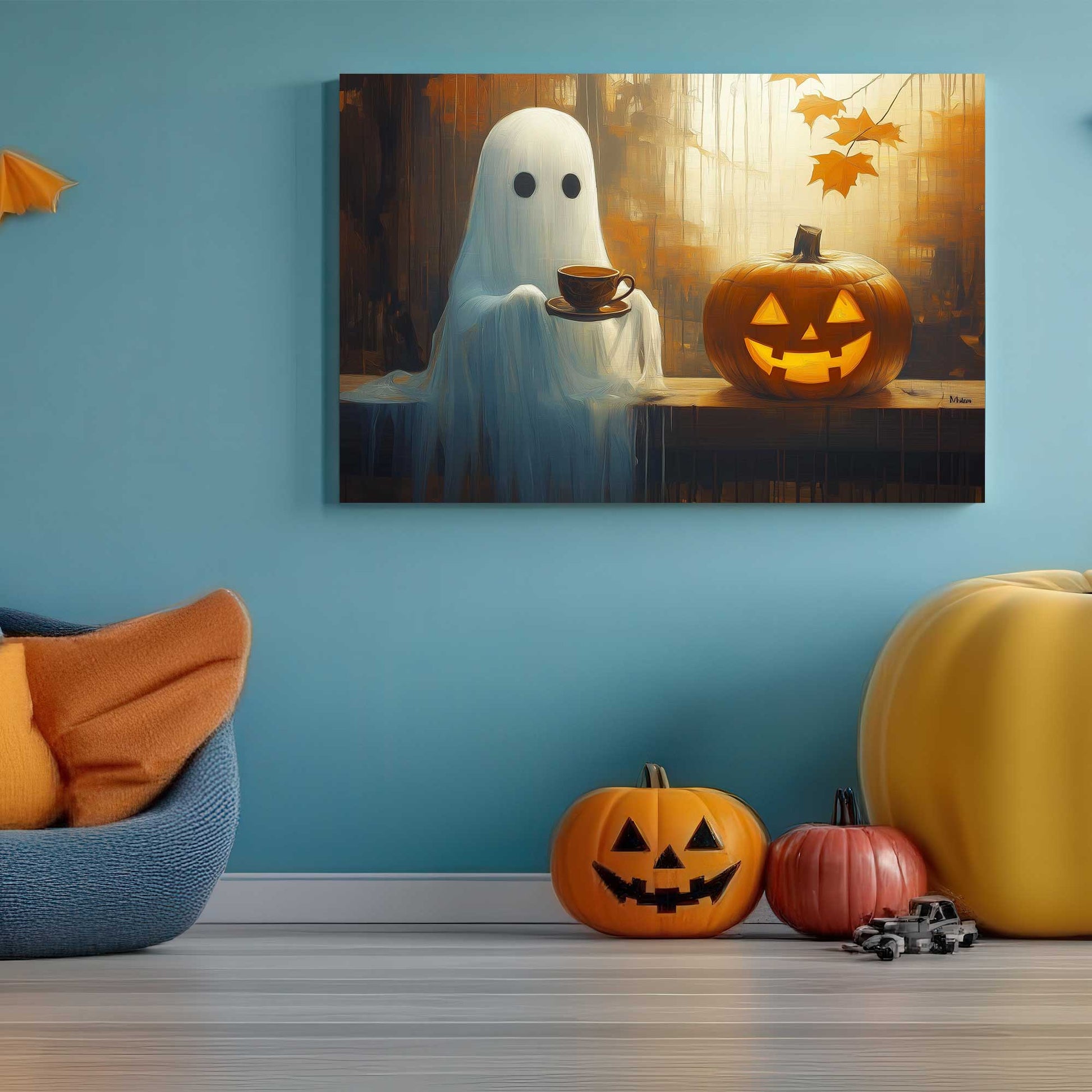 Ghostly Tea Time #1437 Canvas Wall Art & Metal Prints