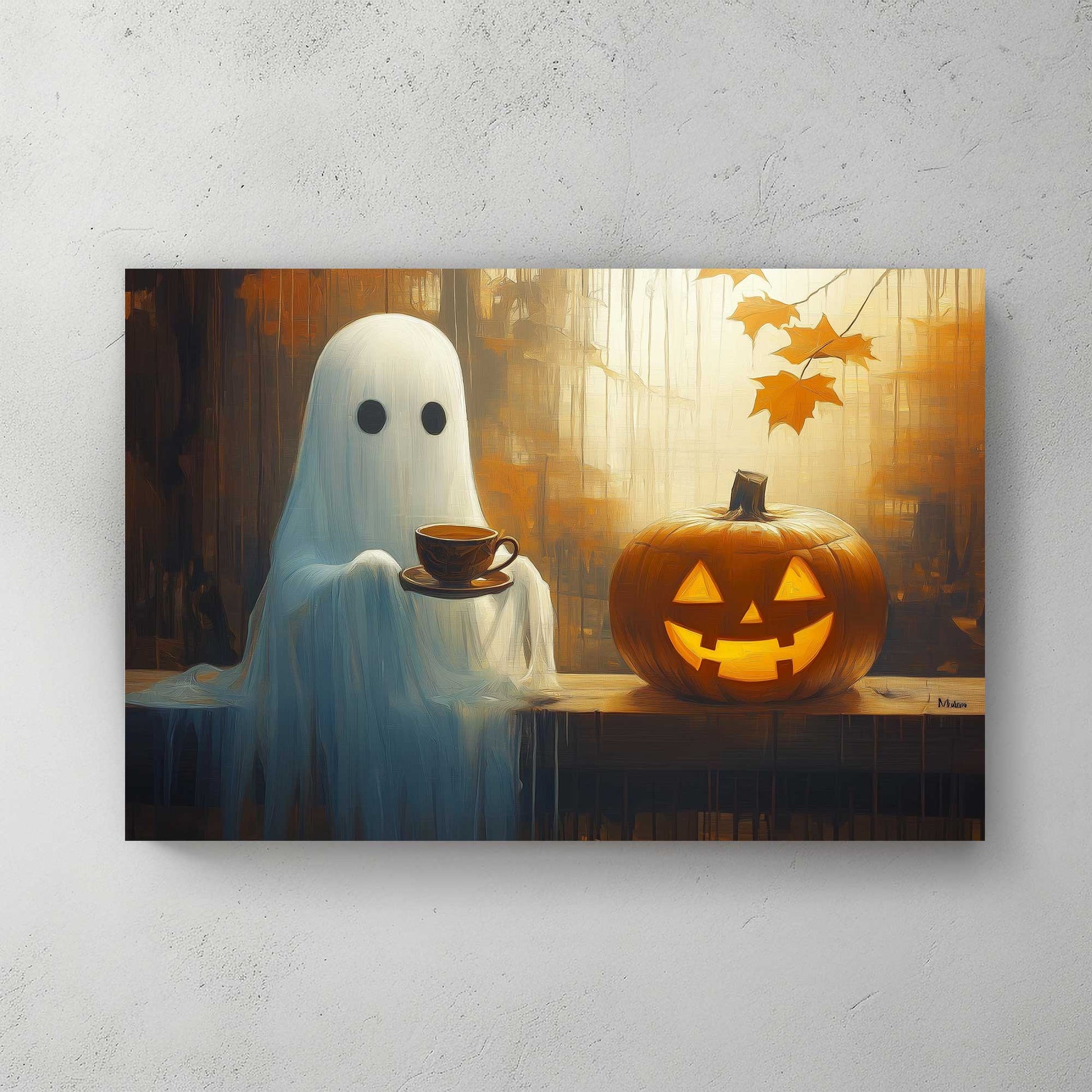 Ghostly Tea Time #1437 Canvas Wall Art & Metal Prints