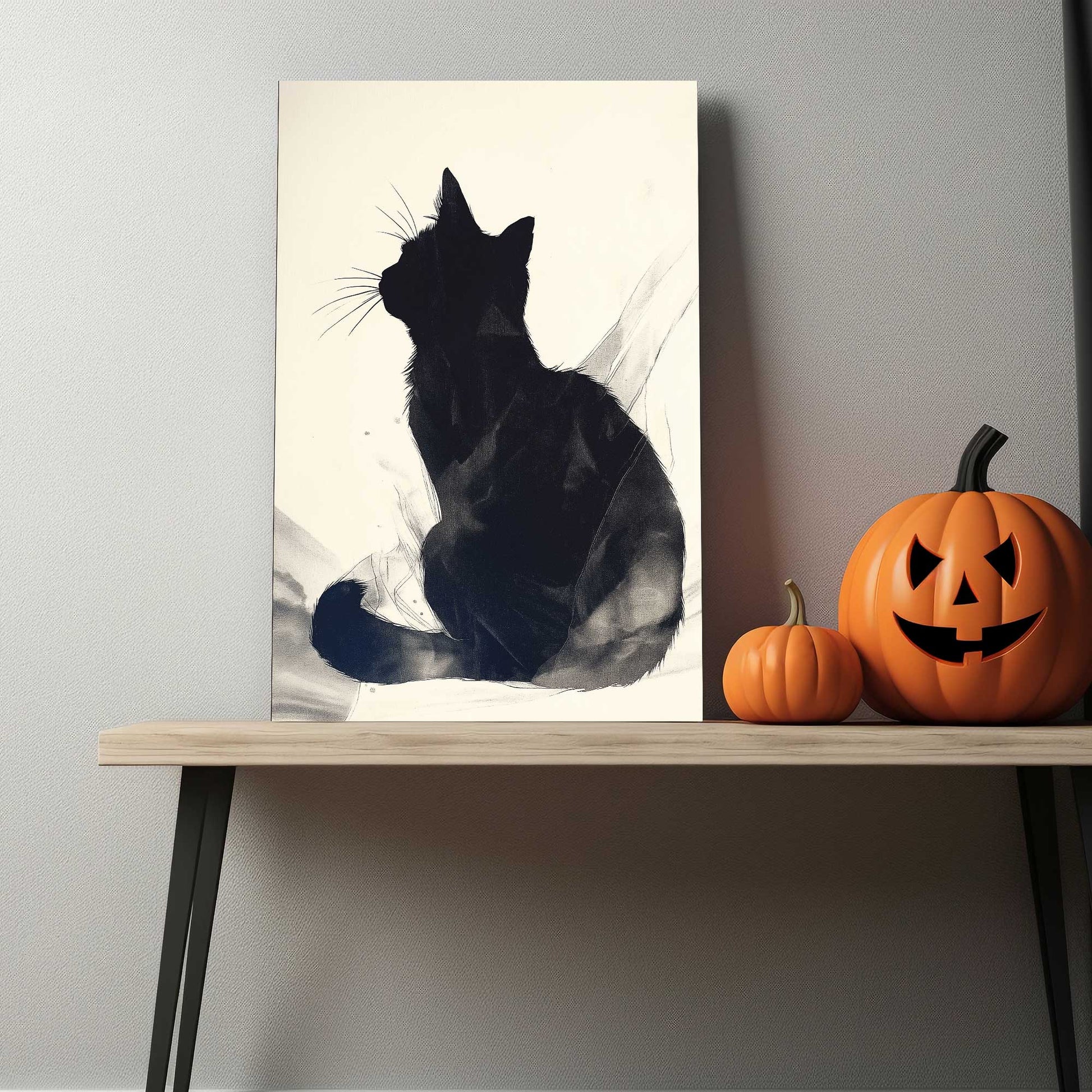 Mystic Cat Silhouette #1439 Canvas Wall Art & Metal Prints