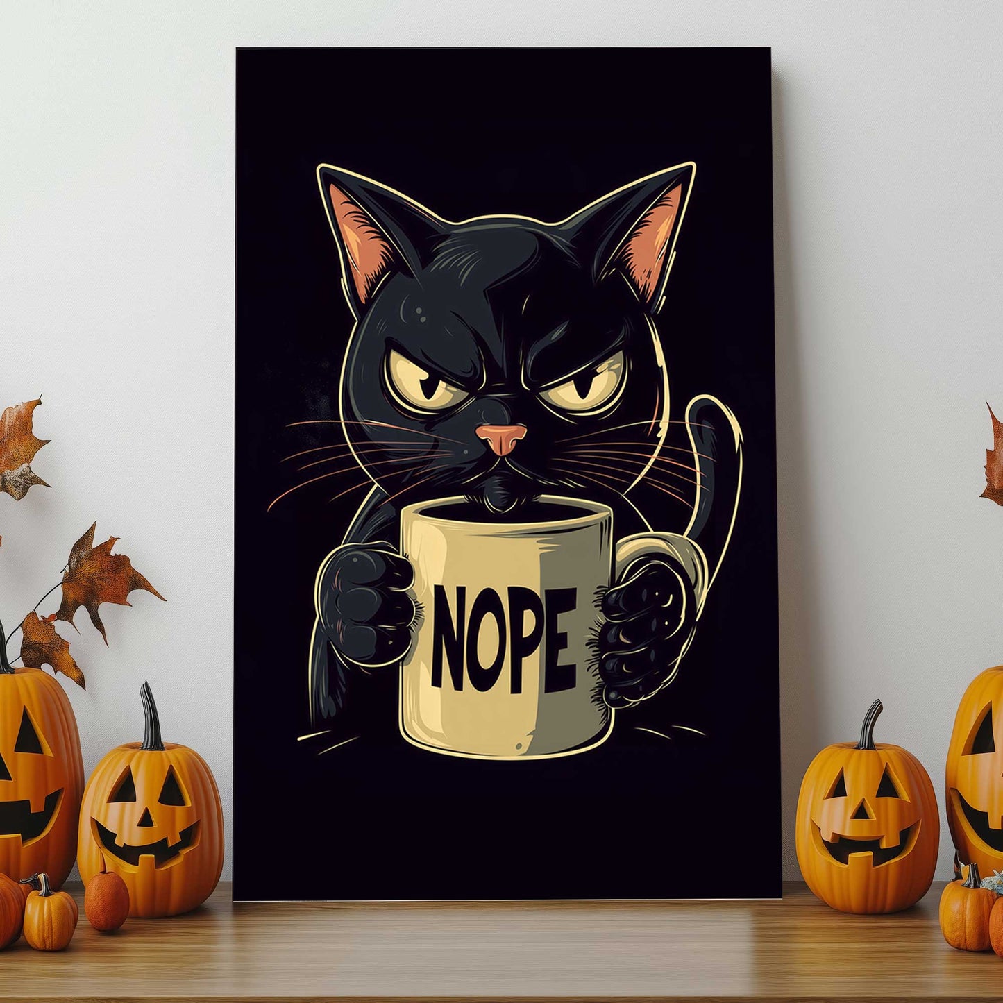 Grumpy Cat Morning #1444 Canvas Wall Art & Metal Prints