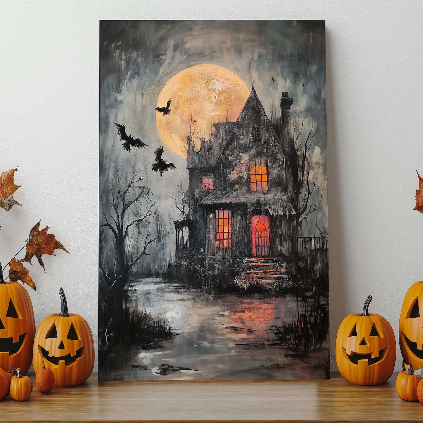 Haunted Manor at Dusk #1445 Canvas Wall Art & Metal Prints