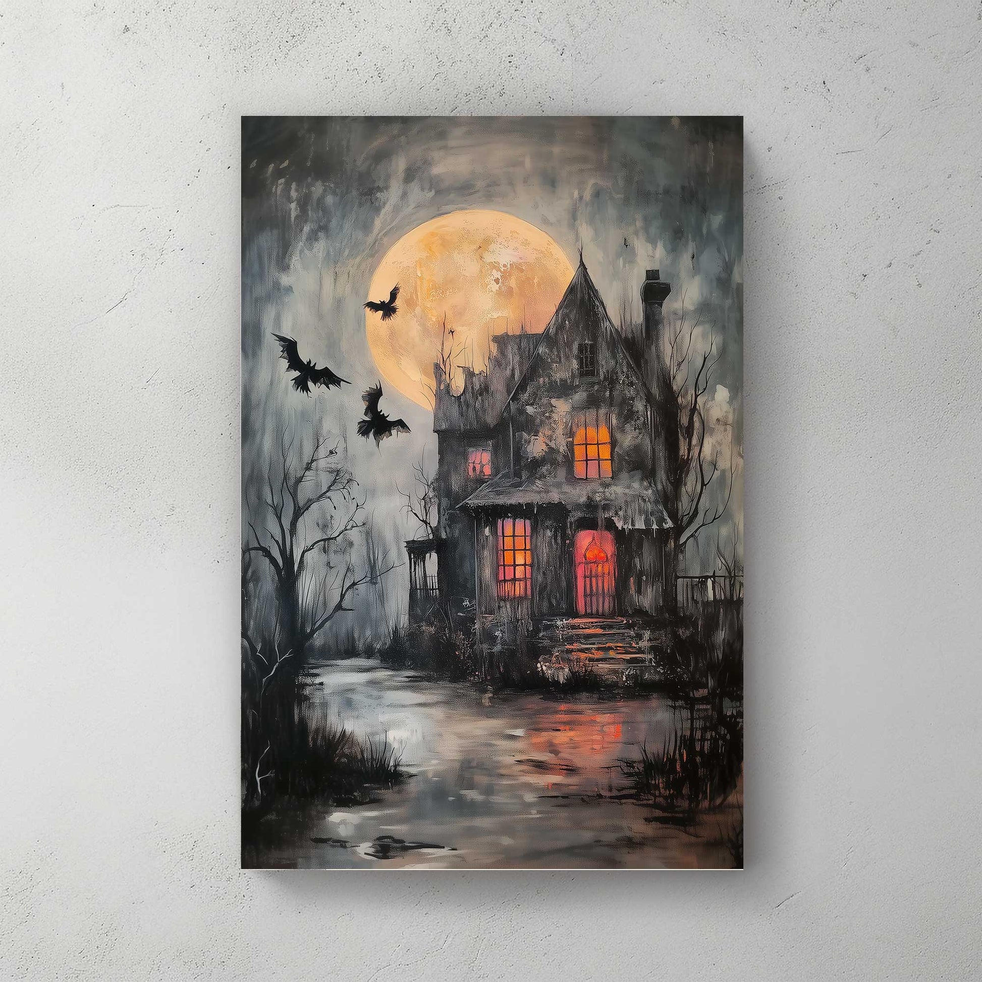 Haunted Manor at Dusk #1445 Canvas Wall Art & Metal Prints