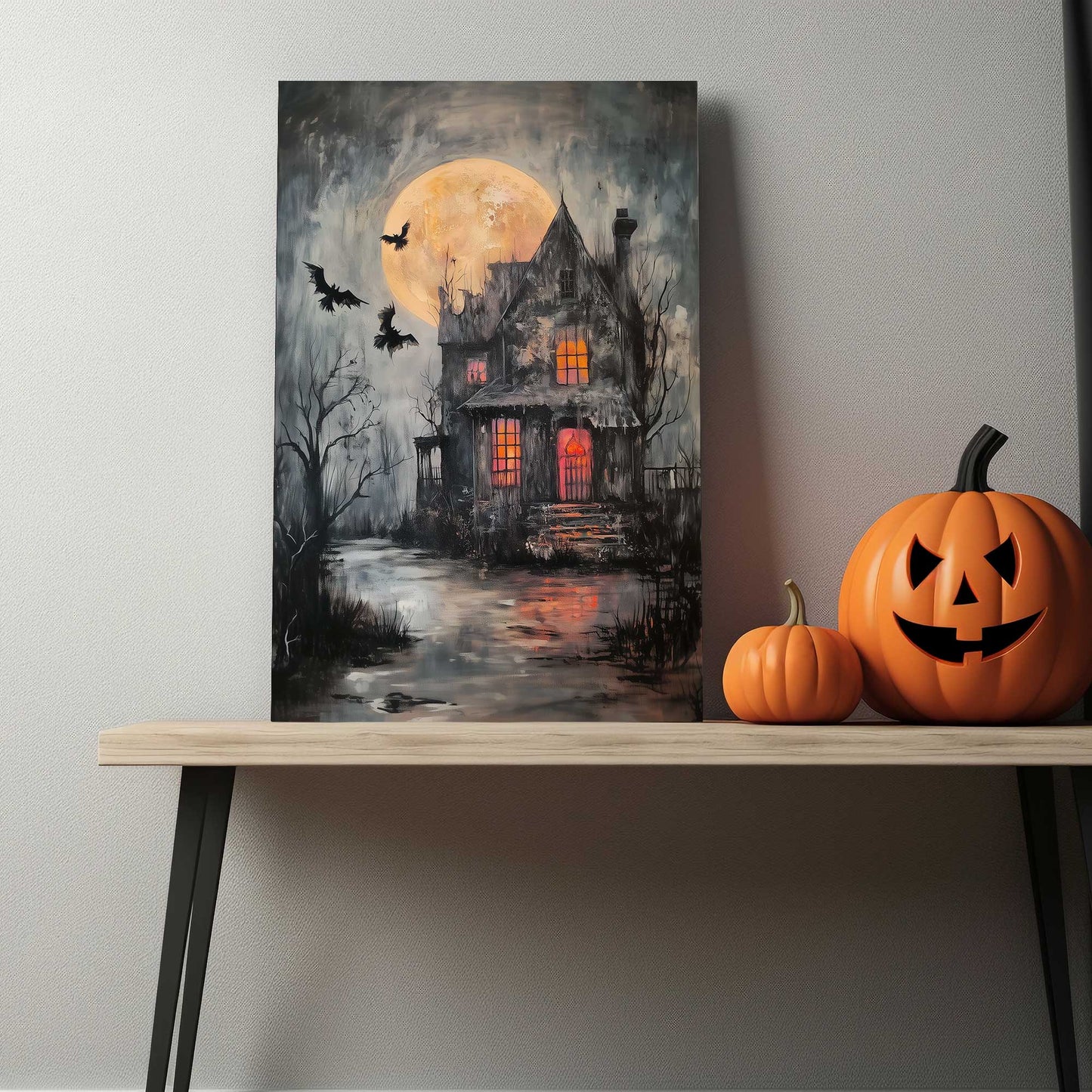 Haunted Manor at Dusk #1445 Canvas Wall Art & Metal Prints