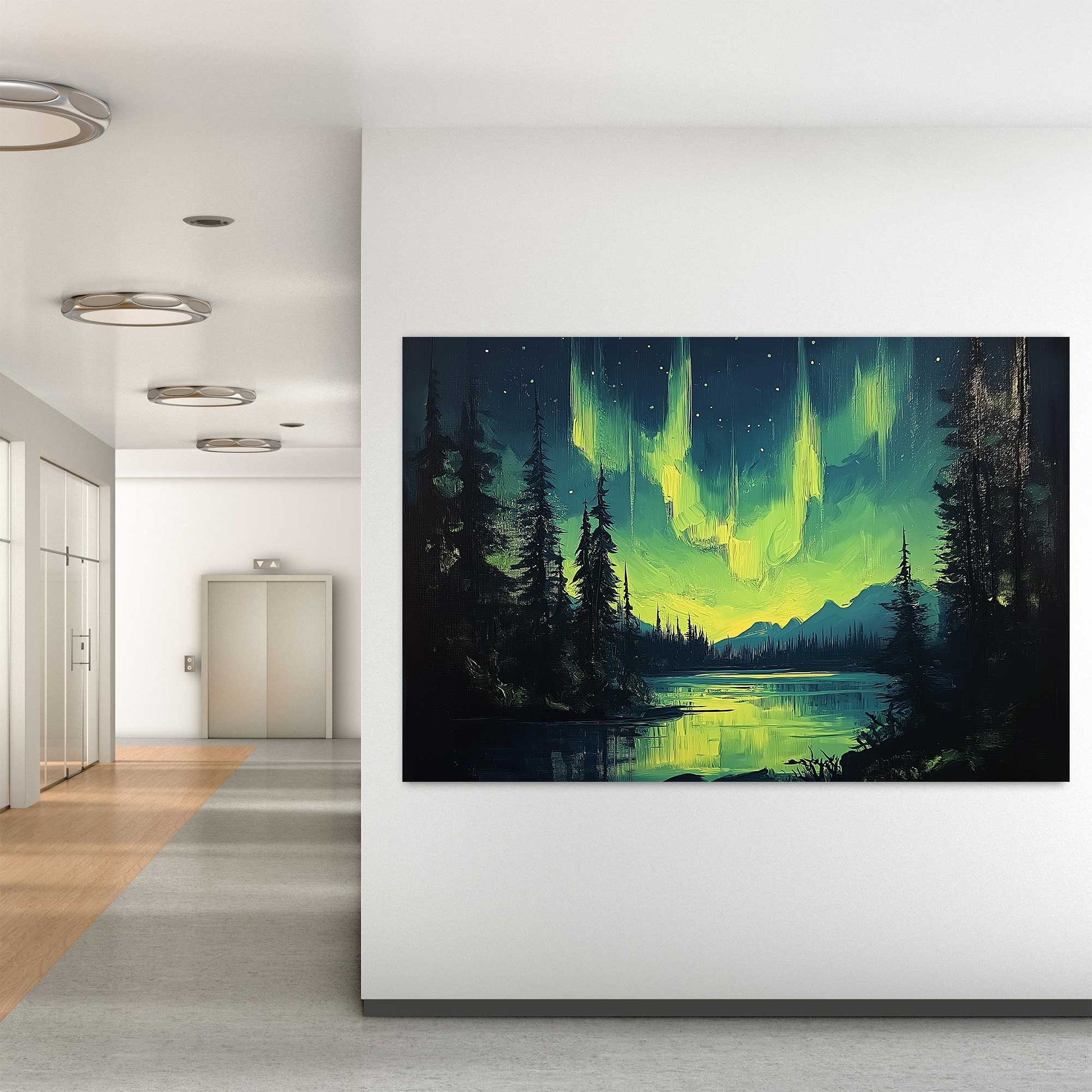 Northern Lights Serenity #1450 Canvas Wall Art & Metal Prints