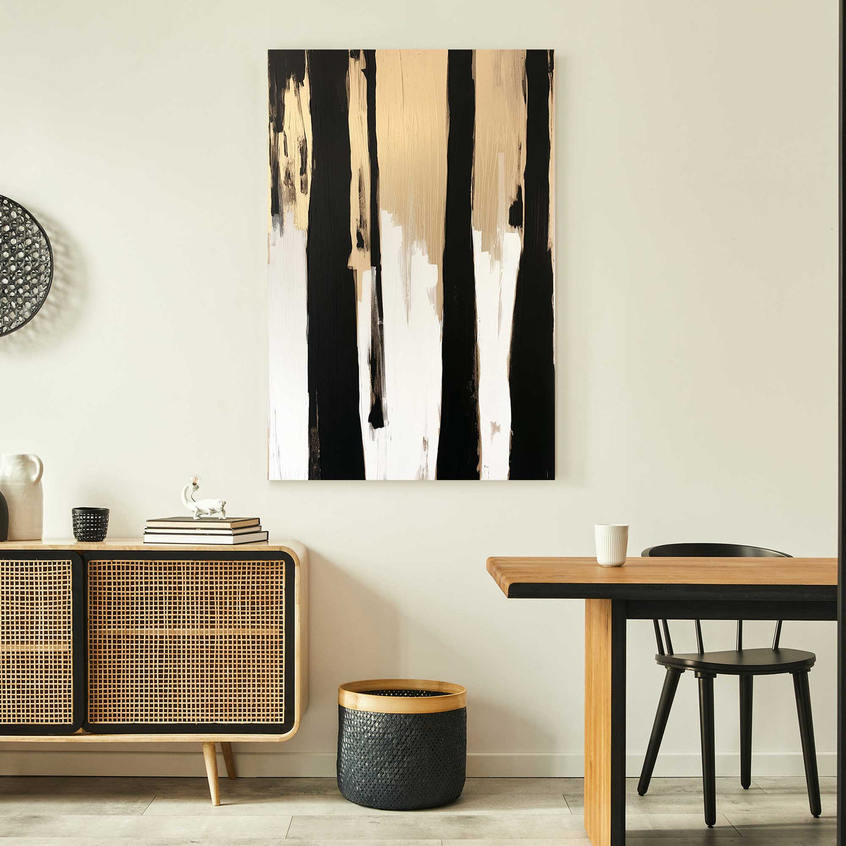 Abstract Stripes #1453 Canvas Wall Art & Metal Prints