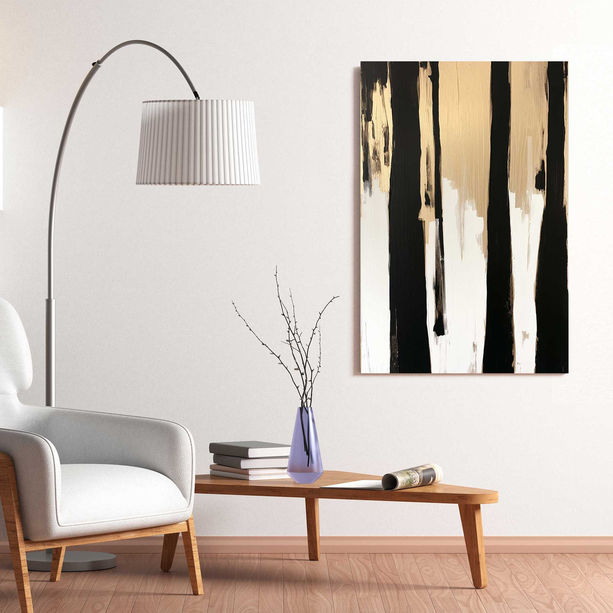 Abstract Stripes #1453 Canvas Wall Art & Metal Prints