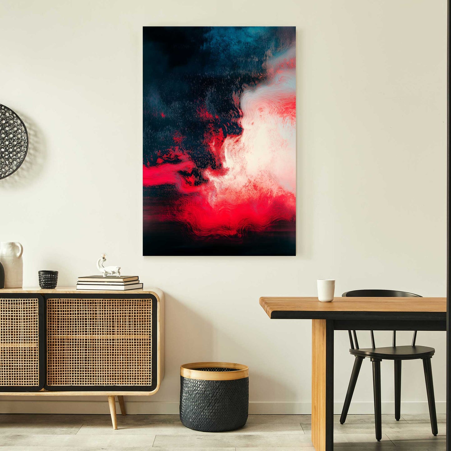 Crimson Waves #1456 Canvas Wall Art & Metal Prints