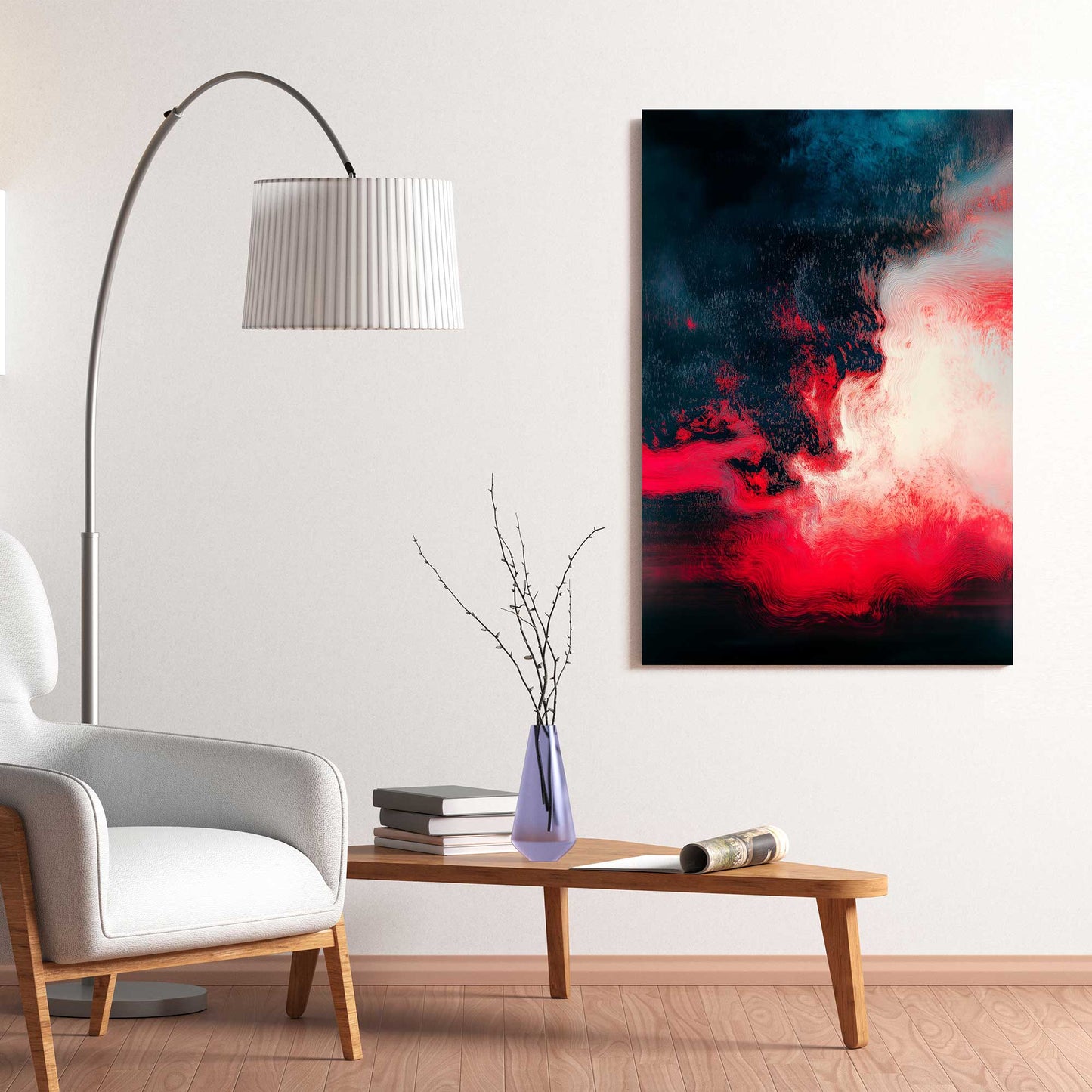 Crimson Waves #1456 Canvas Wall Art & Metal Prints