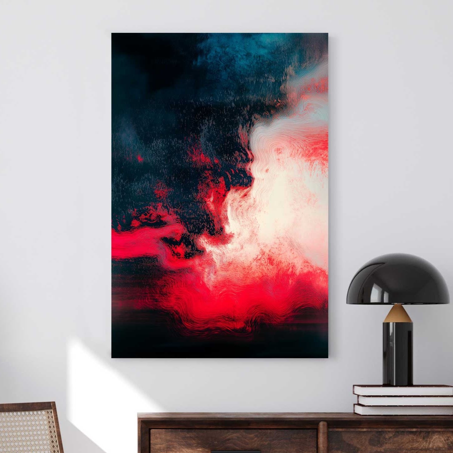 Crimson Waves #1456 Canvas Wall Art & Metal Prints