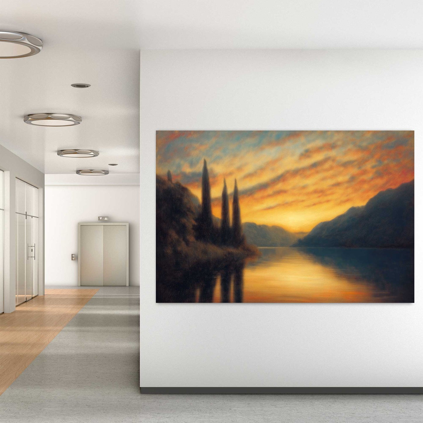 Evening Glow #1459 Canvas Wall Art & Metal Prints