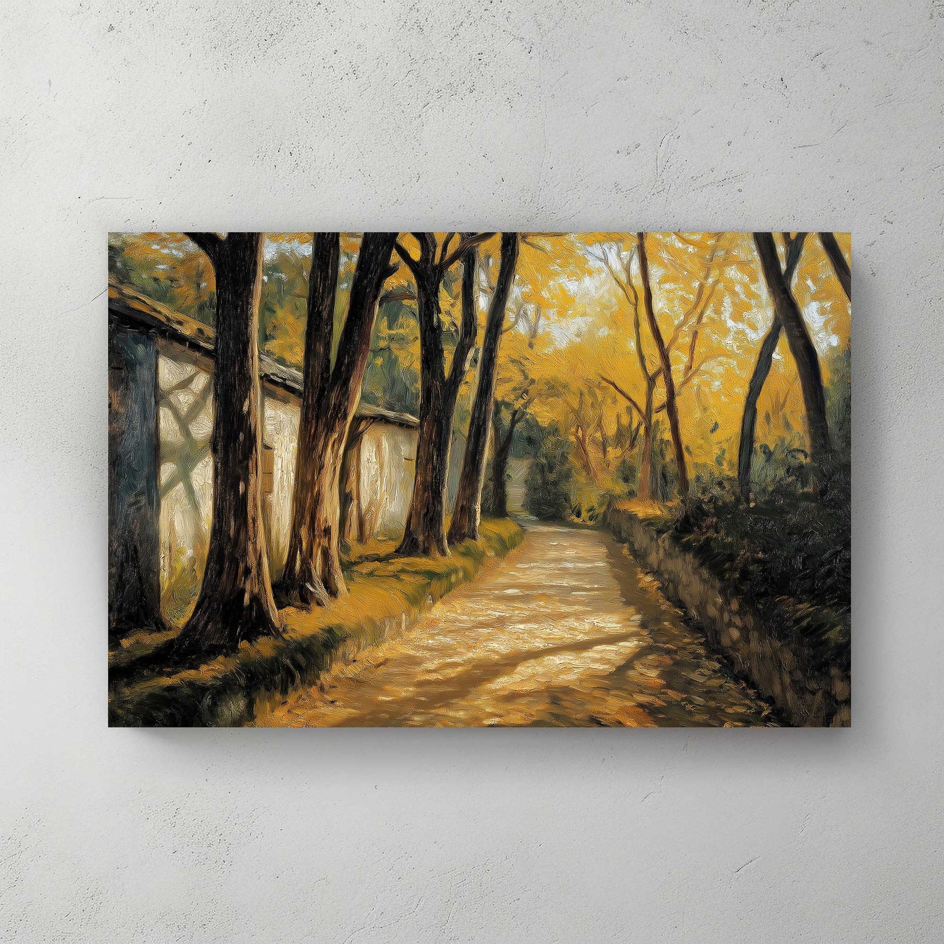 Golden Pathway #1460 Canvas Wall Art & Metal Prints