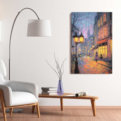 Parisian Evening Glow #1462 Canvas Wall Art & Metal Prints