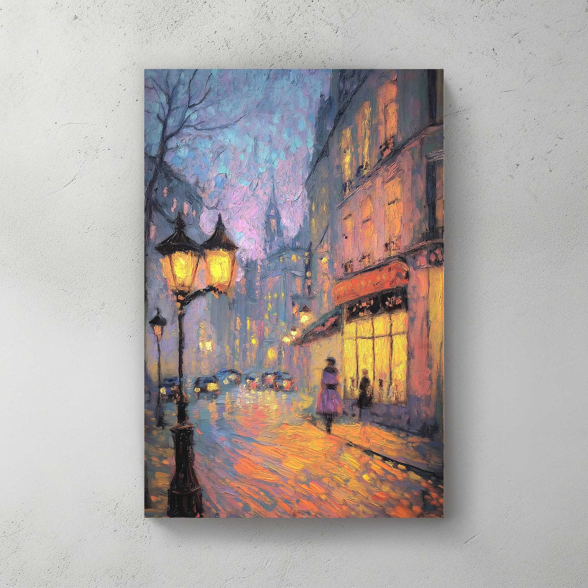 Parisian Evening Glow #1462 Canvas Wall Art & Metal Prints