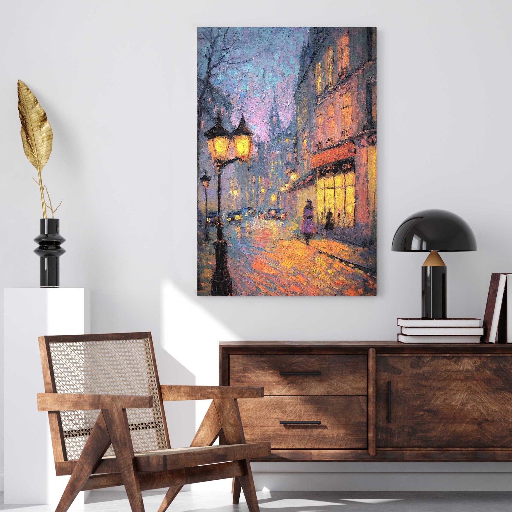 Parisian Evening Glow #1462 Canvas Wall Art & Metal Prints