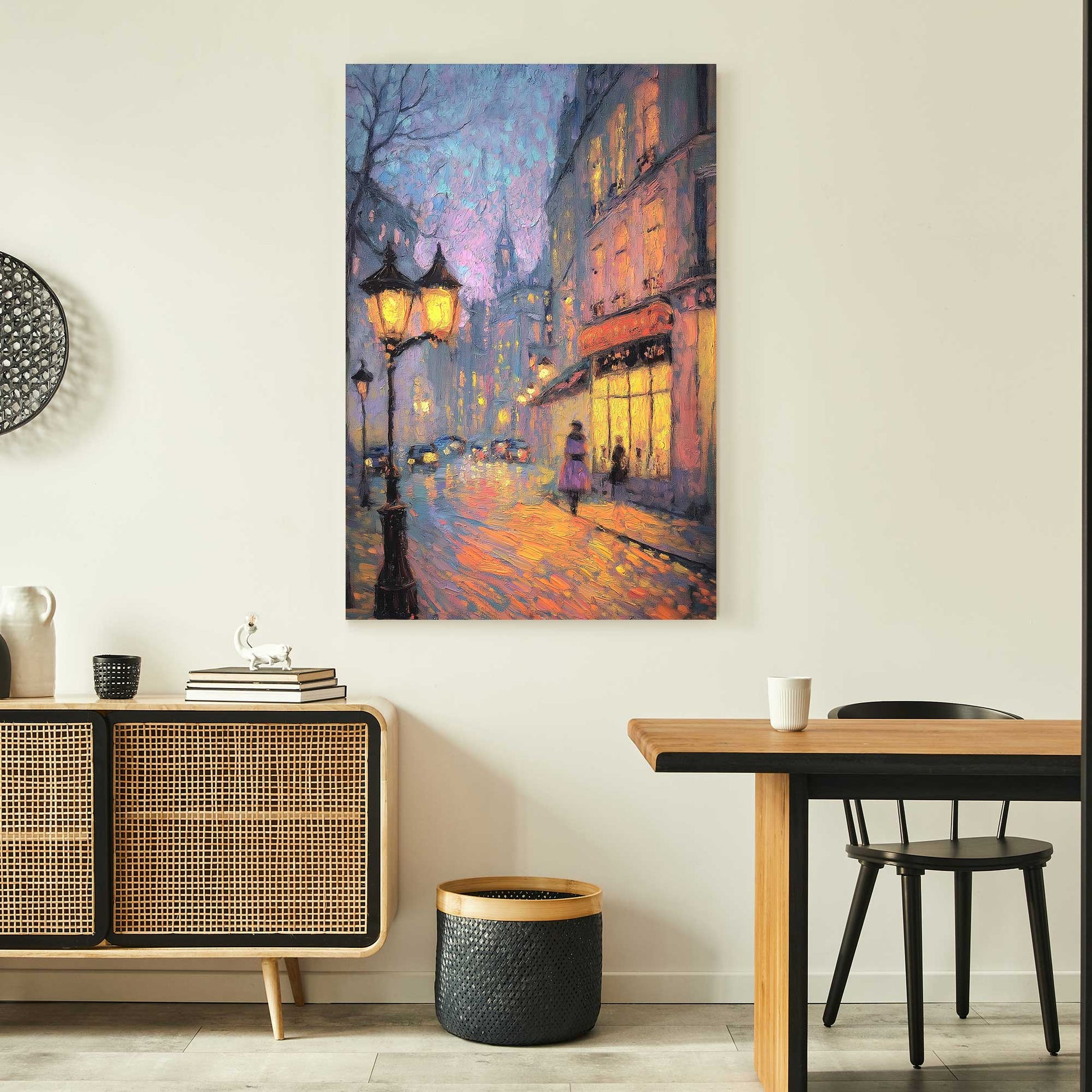 Parisian Evening Glow #1462 Canvas Wall Art & Metal Prints