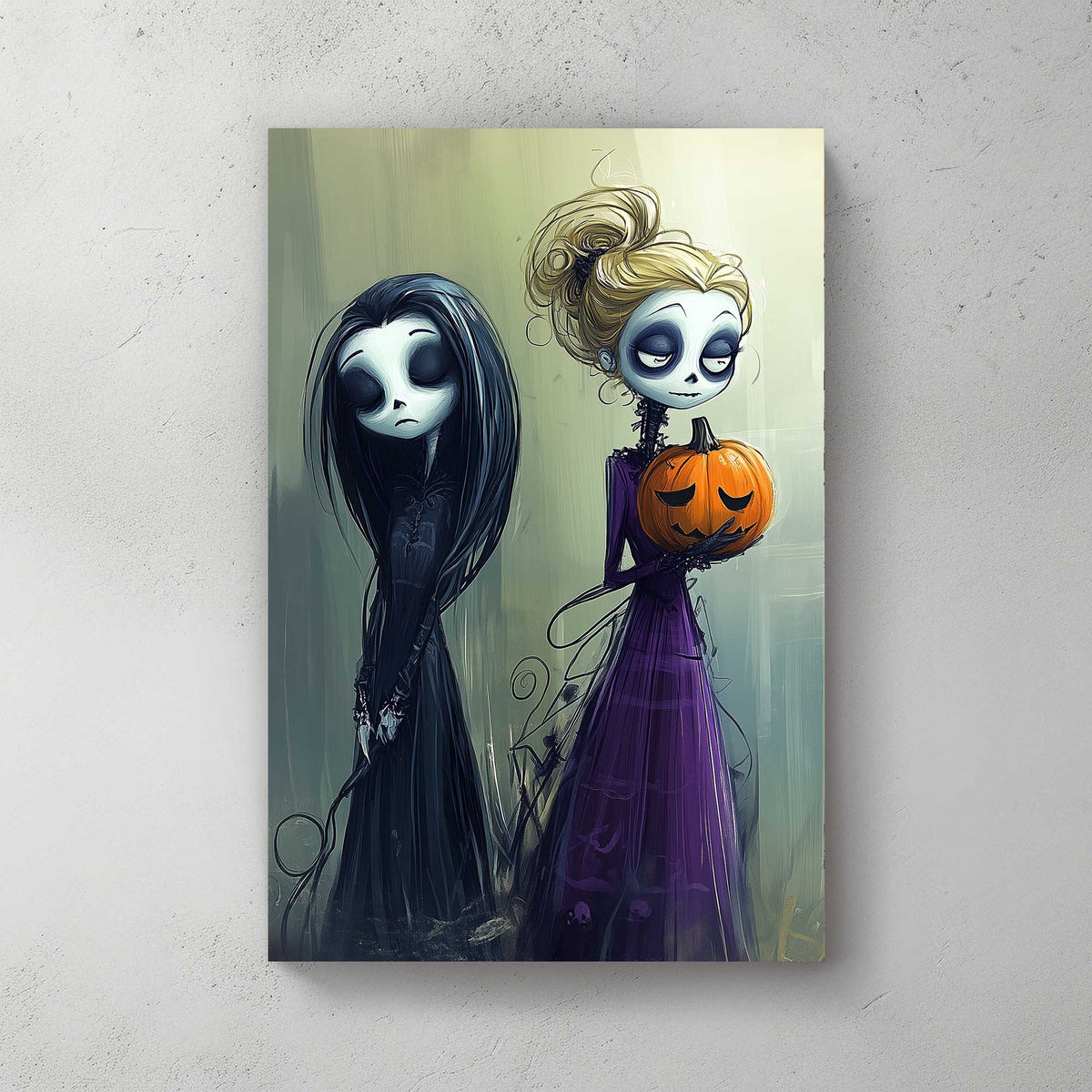 Spooky Sisters #1469 Canvas Wall Art & Metal Prints