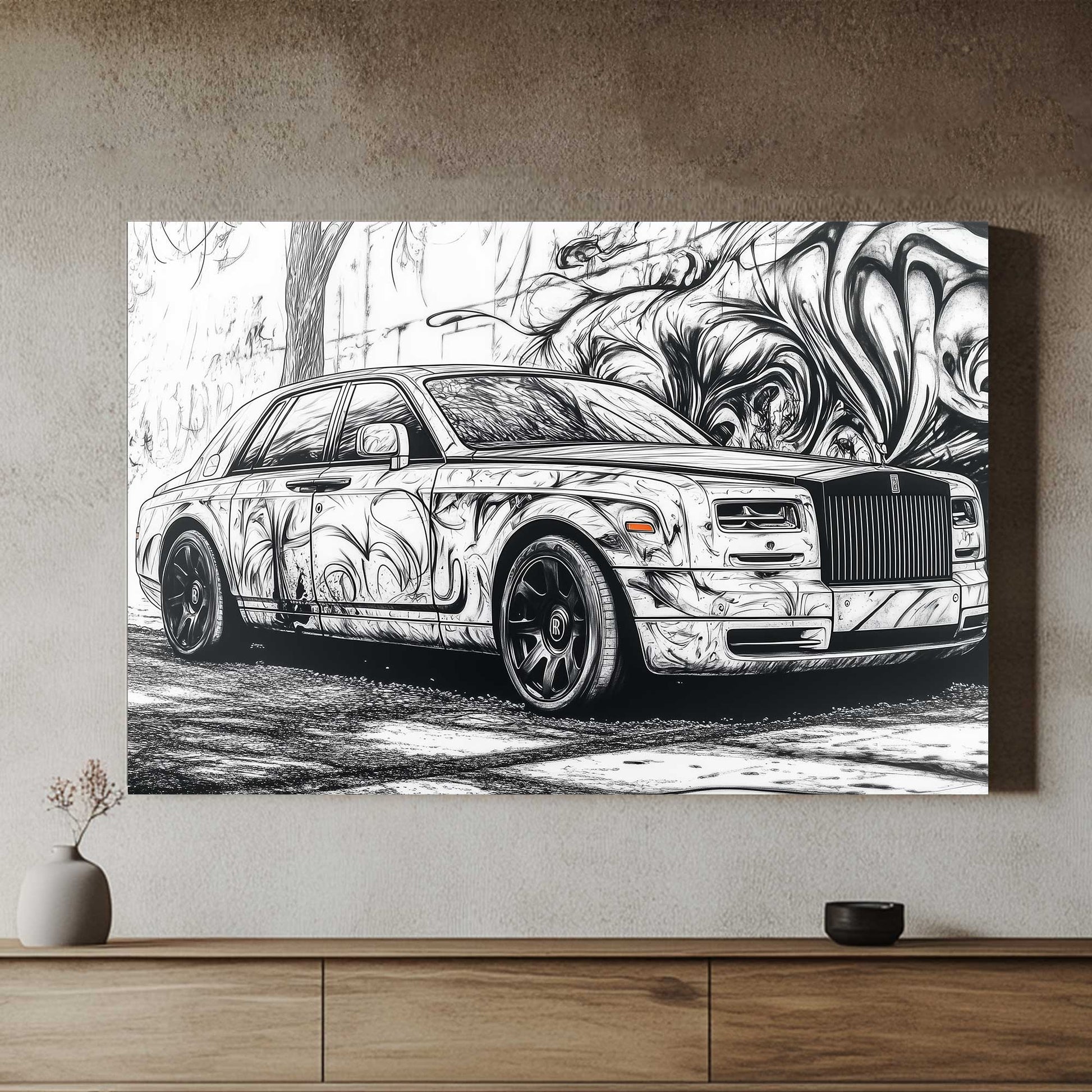 Luxury Street Art #1479 Canvas Wall Art & Metal Prints