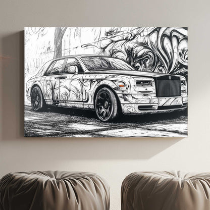 Luxury Street Art #1479 Canvas Wall Art & Metal Prints