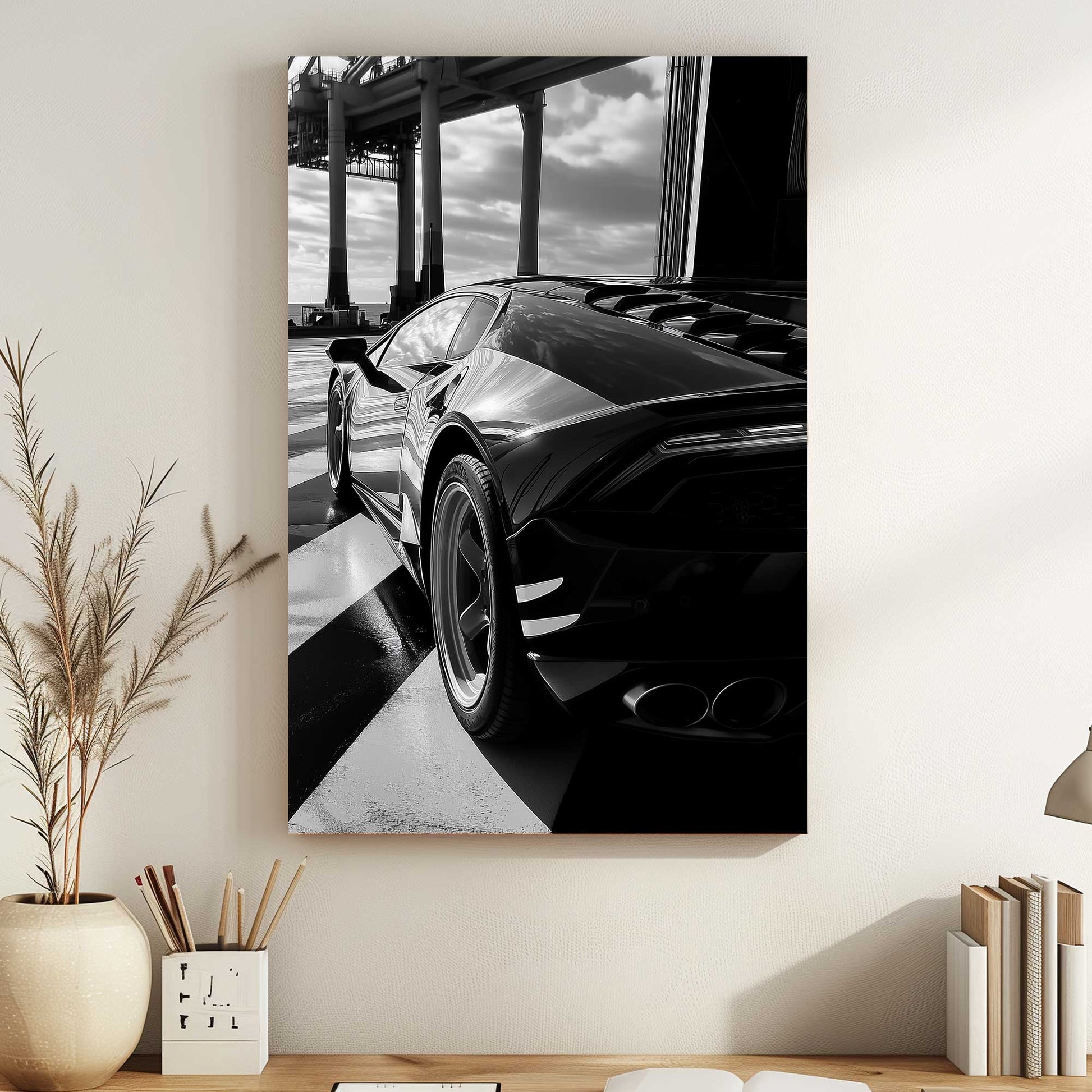 Lamborghini Silhouette #1482 Canvas Wall Art & Metal Prints