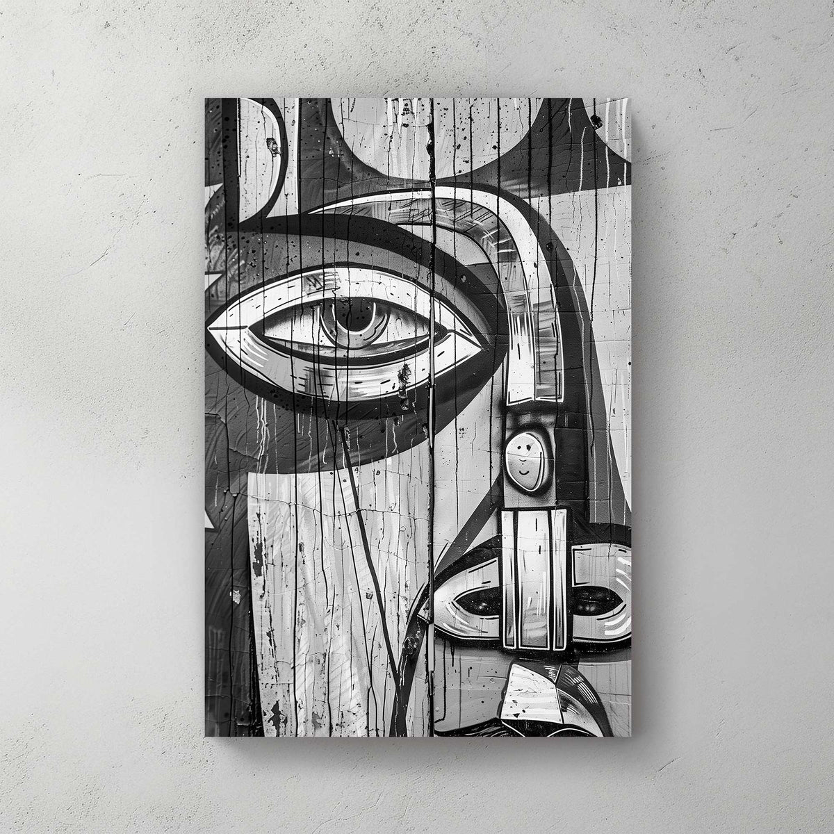 Abstract Eye Mural #1487 Canvas Wall Art & Metal Prints