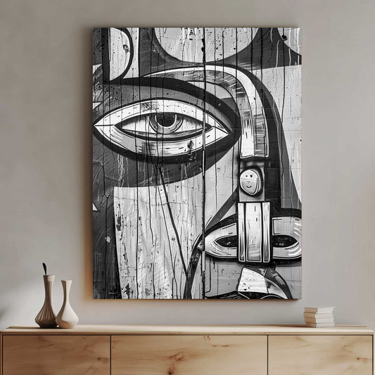 Abstract Eye Mural #1487 Canvas Wall Art & Metal Prints