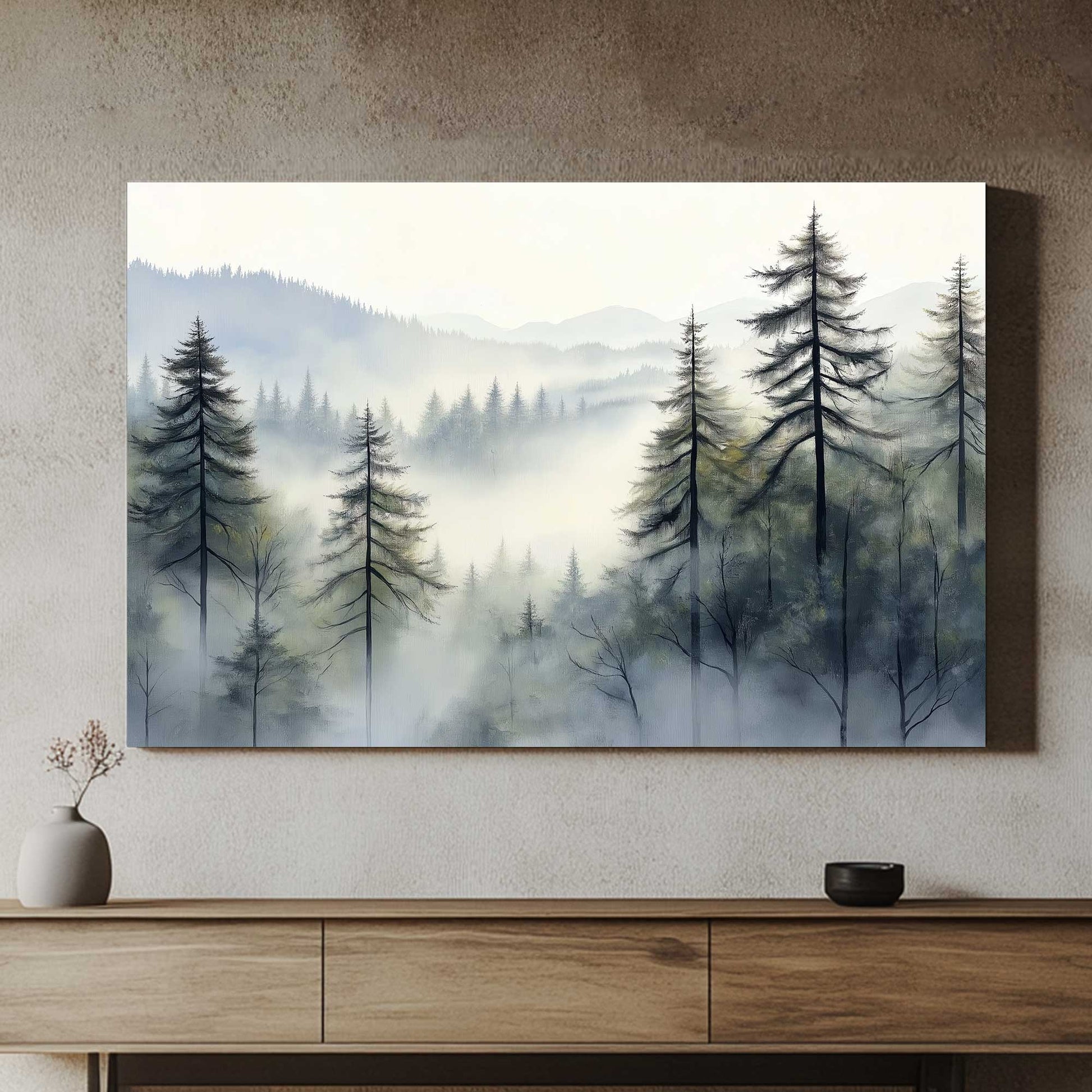 Misty Pines #1520 Canvas Wall Art & Metal Prints