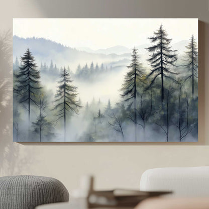 Misty Pines #1520 Canvas Wall Art & Metal Prints