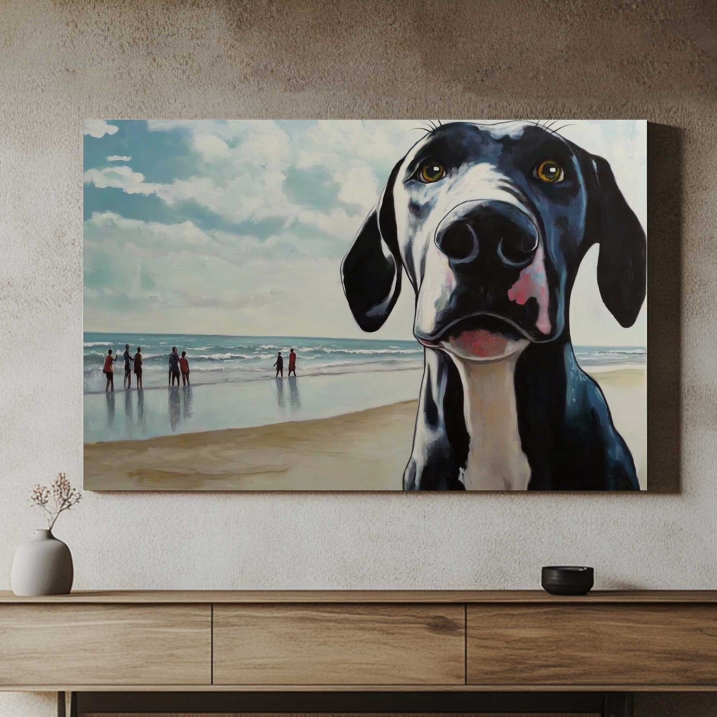 Beachside Companion #1523 Canvas Wall Art & Metal Prints