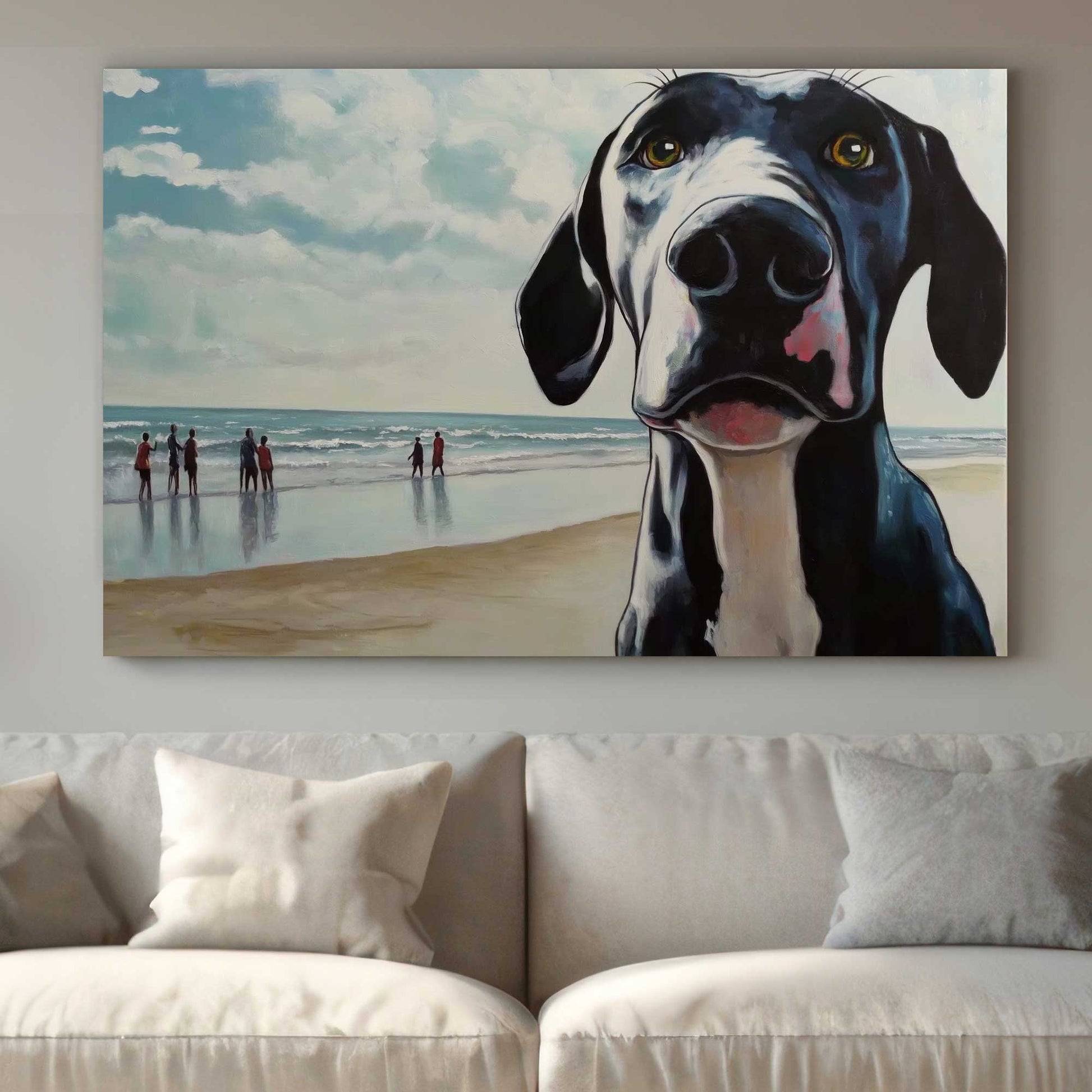 Beachside Companion #1523 Canvas Wall Art & Metal Prints