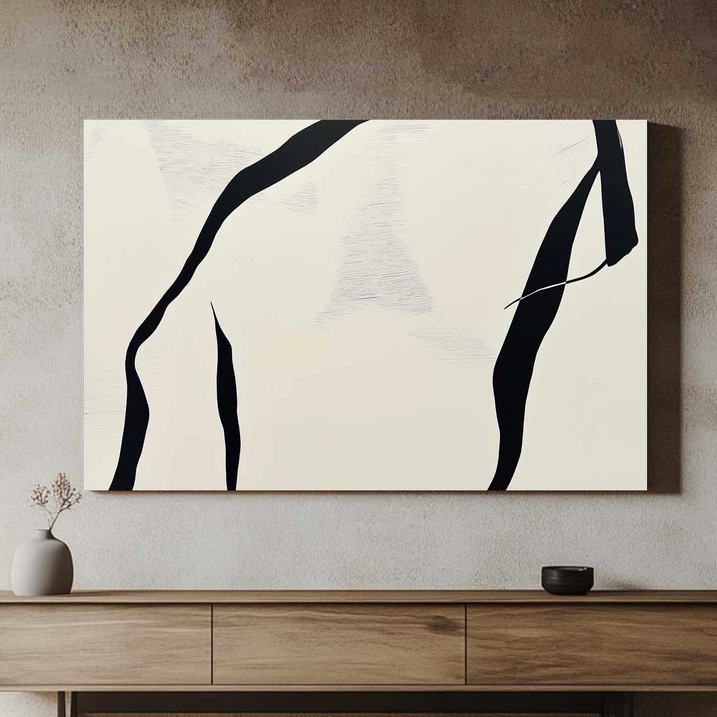 Abstract Silhouette #1525 Canvas Wall Art & Metal Prints