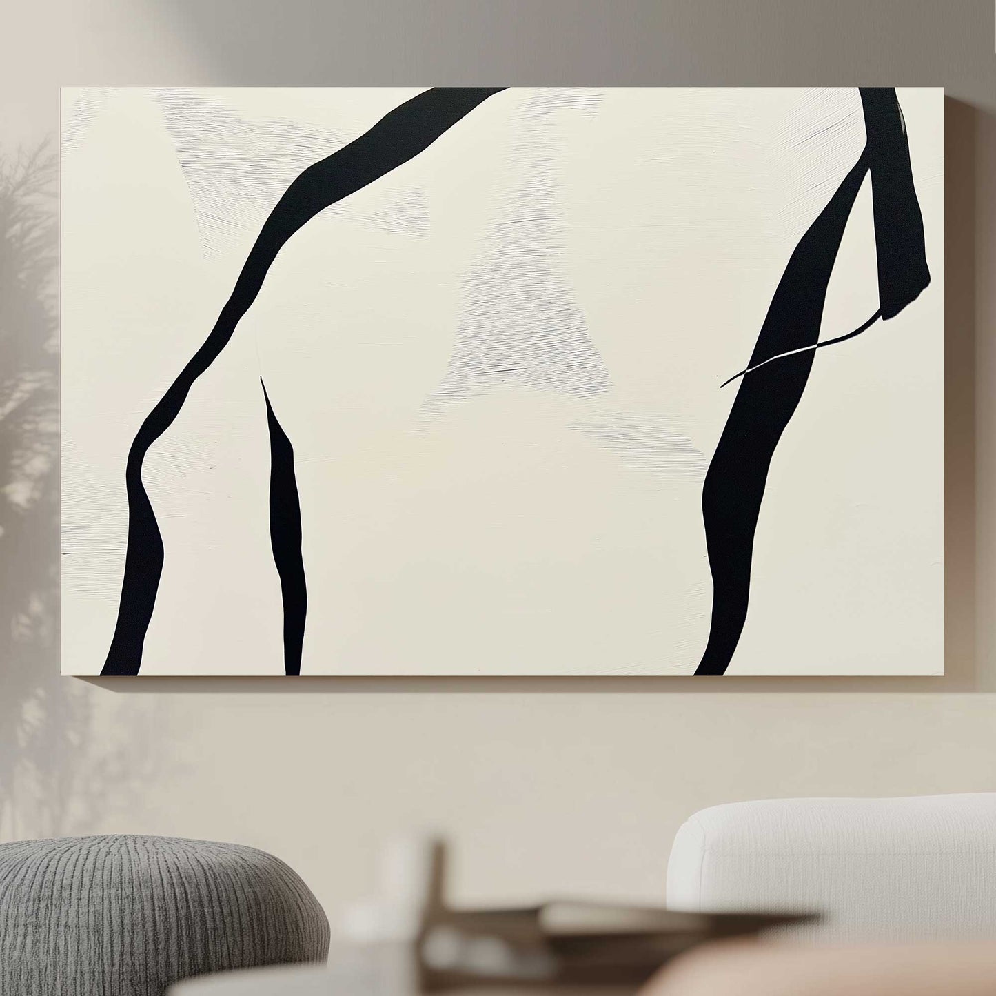 Abstract Silhouette #1525 Canvas Wall Art & Metal Prints