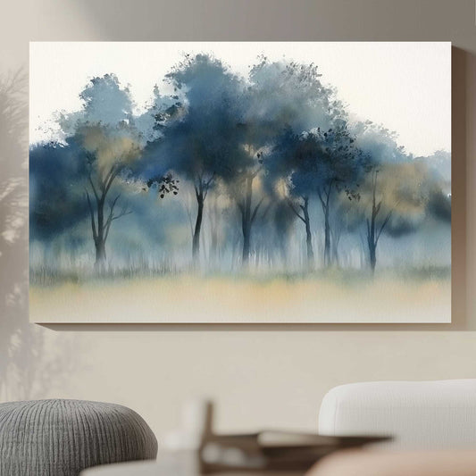 Misty Woods #1528 Canvas Wall Art & Metal Prints