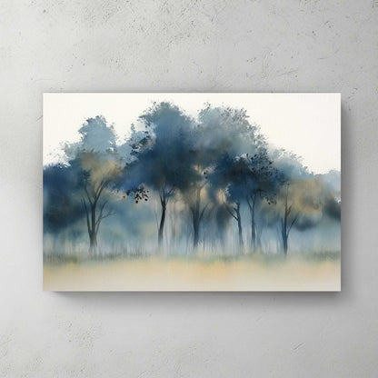 Misty Woods #1528 Canvas Wall Art & Metal Prints