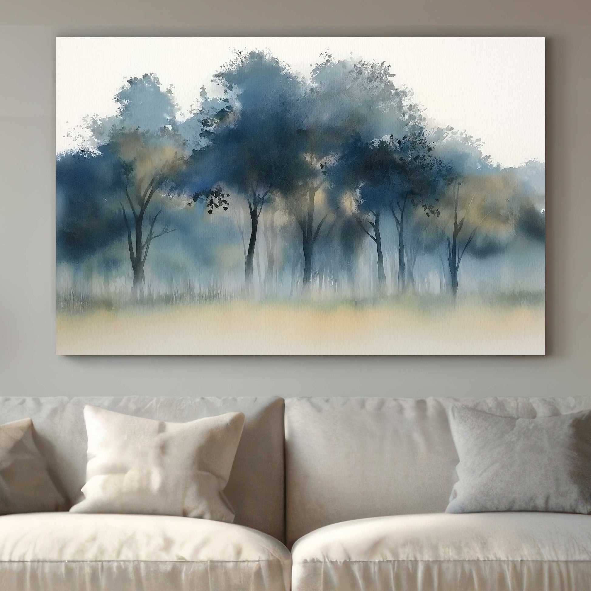 Misty Woods #1528 Canvas Wall Art & Metal Prints