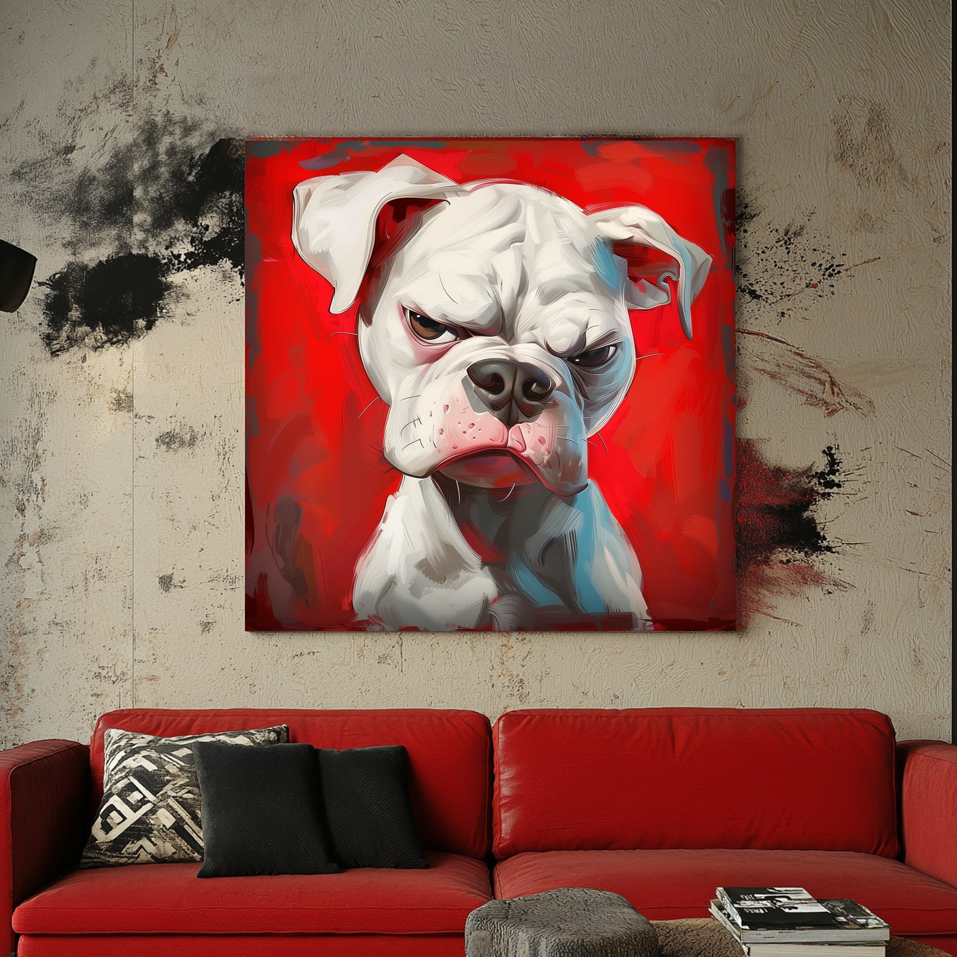 Fierce Boxer #1533 Canvas Wall Art & Metal Prints